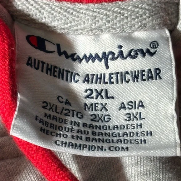 Vintage University of Georgia bulldog Champion White and Red sweatshirt hoodie - Picture 7 of 8